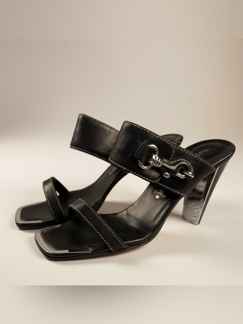 Donald J Pliner‎ Couture Danye Leather Sandals Made In Italy Size 6B Black